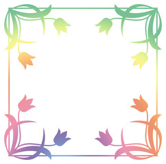 Fototapeta na wymiar Beautiful round gradient frame. Color silhouette frame for advertisements, wedding and other invitations or greeting cards. Raster clip art.
