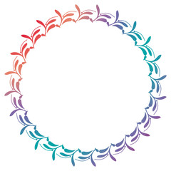 Beautiful round gradient frame. Color silhouette frame for advertisements, wedding and other invitations or greeting cards. Raster clip art.