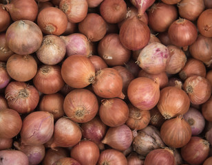 A pile of bulb onions background