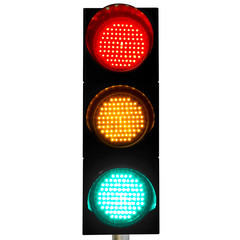 Traffic Light Isolated on white background, include clipping path