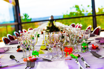Wedding table decoration