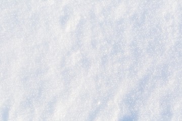 Snow background in close up