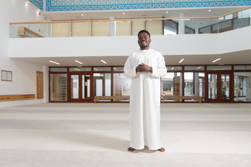 Portrait Of A Black African Man In Mosque