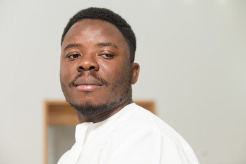 Young African Muslim Guy Praying