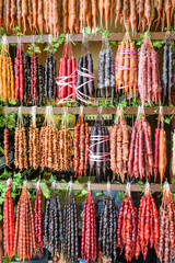 Churchkhela in street market. Tbilisi. Georgia