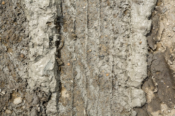 close up wheel trail on a muddy ground