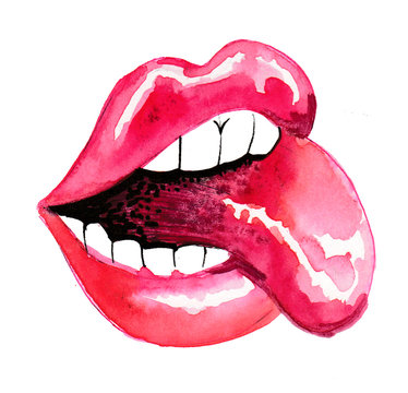 Lips and tongue
