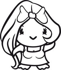 kleid sexy hot mädchen girl frau weiblich hübsch schleife schön haare süß niedlich klein baby kind ente vogel comic cartoon