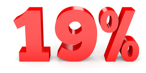 Nineteen percent off. Discount 19 %.