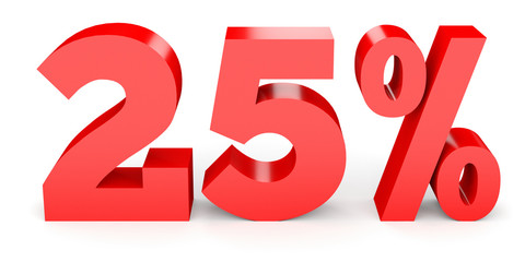 Twenty five percent off. Discount 25 %.