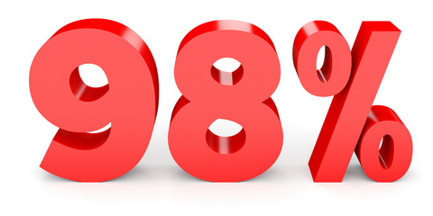 Ninety eight percent off. Discount 98 %.
