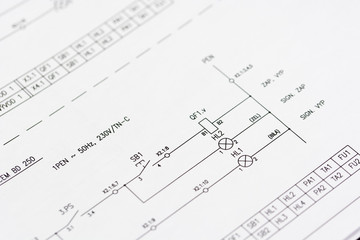 Fototapeta premium Wiring diagrams.