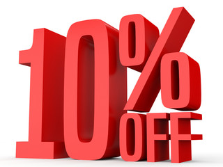 Ten percent off. Discount 10 %.