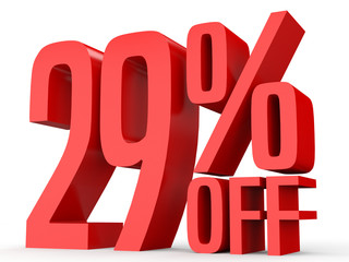 Twenty nine percent off. Discount 29 %.