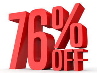 Seventy six percent off. Discount 76 %.