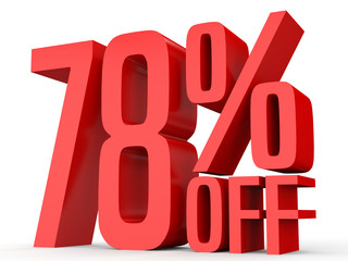 Seventy eight percent off. Discount 78 %.