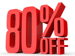 Eighty percent off. Discount 80 %.