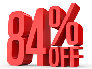 Eighty four percent off. Discount 84 %.