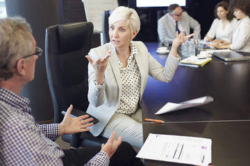 Business couple having another dispute