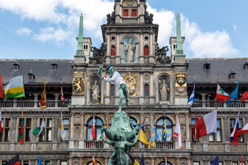 City Hall and Old Town in Antwerp