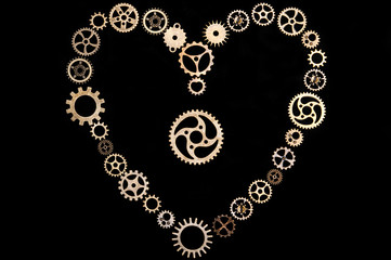 Heart on a black background.