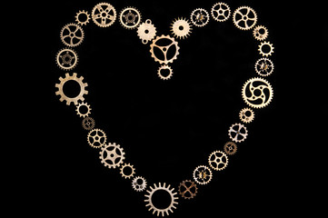 Heart on a black background.