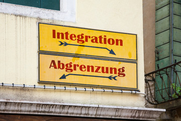 Obraz premium Schild 227 - Integration