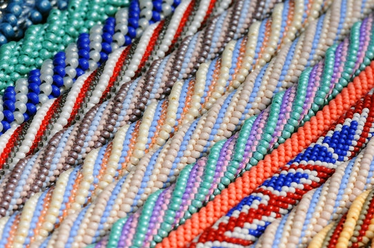 Background from multi-colored beads