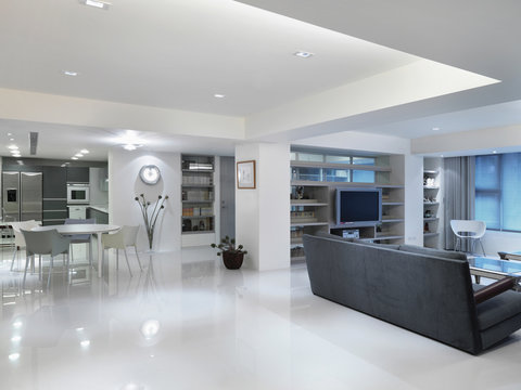 Interior View Of Bright Modern Home