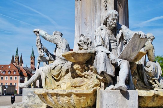 K&uuml;nstler am Frankoniabrunnen, W&uuml;rzburg