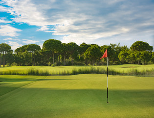 Obraz premium Golf course during summer