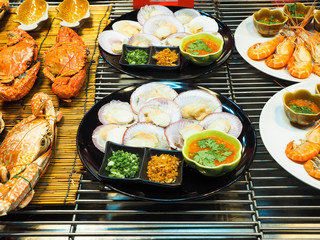 Boiled Scallop, Crab and Shrimp