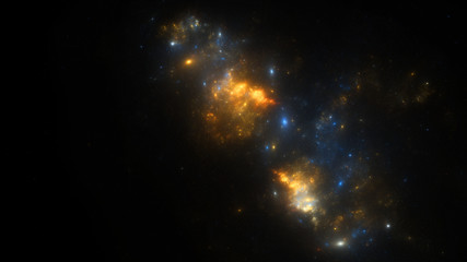 Abstract fractal illustration looks like galaxies