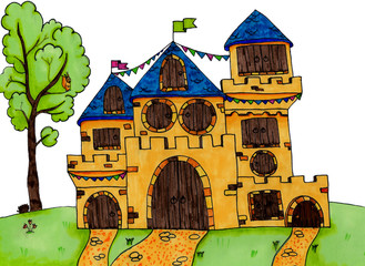 Castle children's illustration