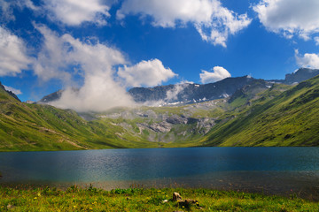 Mountain Lake in the mountains of Western Caucasus