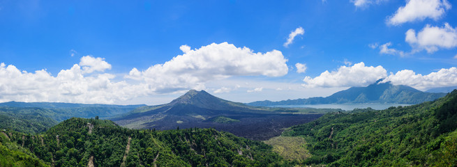 Fototapeta na wymiar Mount Batur panoramic view, Bali, Indonesia.