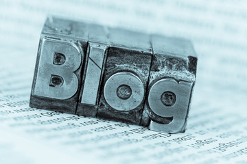 Blog in Bleibuchstaben