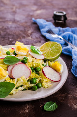 Salad from raw vegetables