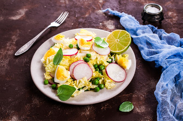 Salad from raw vegetables