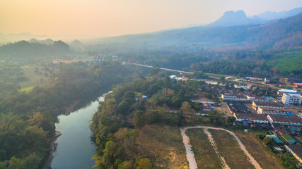 suspension bridge  across Kwai river