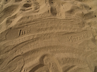 Just Marred Beach Sandals