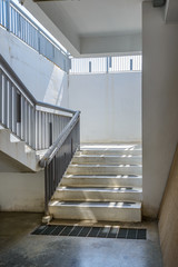 Empty modern building stairway