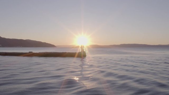 Light beacon in Trondheimsfjorden