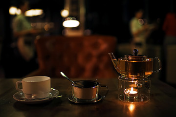 Tea and dish for dinner