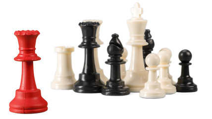 Chess figure isolated on the white background