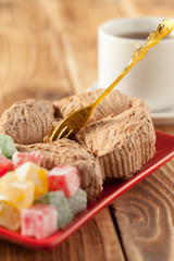 traditional eastern desserts on the table
