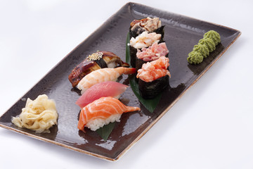 Assorted sushi Japanese classic