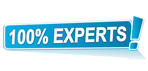 100 pour 100 experts sur étiquette bleue