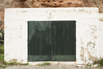 Old wooden door