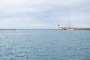Panorama of Ibiza old city - Eivissa. Spain, Balearic islands